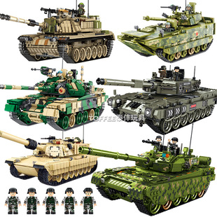 极速635017/63o2002-7 主战坦克航母军事系列小颗粒拼接穿插积木