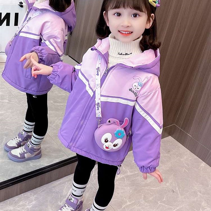 极速女童外套秋冬款2022新款洋气冬季儿童棉服R女宝宝冬装加绒厚