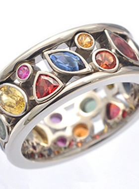 极速Exquisite iGeometric Pattern Hollow Ring For Women Color