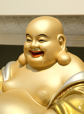 极速铜雕大肚弥勒佛像纯铜家用掐丝珐F琅彩绘招财笑佛像弥勒菩萨