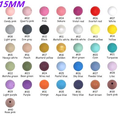 极速Kovict 50Pcs Optional 15mm Silicone Round BeadVs Rodent