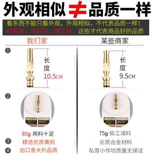 极速一寸水管喷头6分4水枪直喷铜水枪可携式洗车高压家.用浇花冲