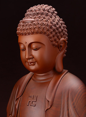 极速台湾实木绿檀木佛像西方三圣木雕阿弥L陀佛观音佛像家用供佛