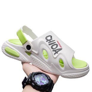 新品踩屎感拖鞋2023夏季新款z男款防滑防臭沙滩凉鞋中大童男孩静