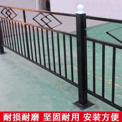 极速铁艺道路护栏人行道安全防撞隔离栏K杆市政交通公路锌钢围栏