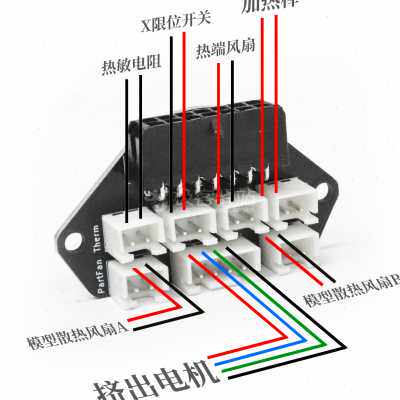 极速VORON j0/0.1/0.2 热端转接板 带线缆改装升级 腔温监测