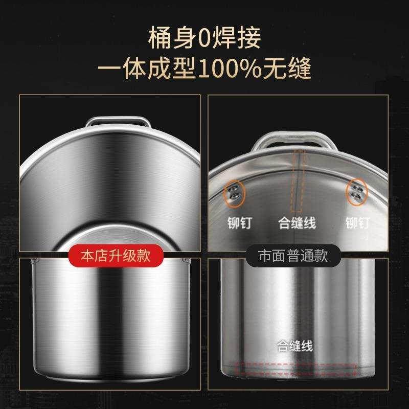 极速食品级304不锈钢桶圆桶带盖子加厚商用熬P高汤桶油桶煮卤水桶,农机/农具/农膜,拉幕/开窗机,淘宝优惠券,粉丝福利购,淘宝优惠卷