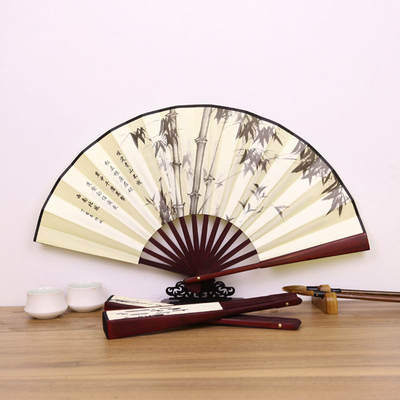 极速1Pcs Retro Folding Silk FanB Chinese Style Decorative Me