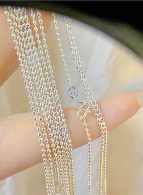 999足银四方来财项链女锁骨链素链裸链简约百搭小众设计感高级