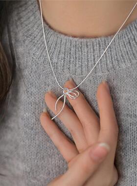 【巷南】925纯银蝴蝶结项