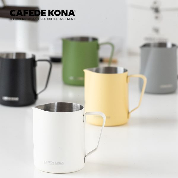 0ON尖嘴拉花KDE缸奶 缸F咖啡拉花杯ECA压纹打3060Am4专业l不锈钢