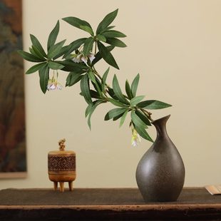 饰品 复古侘寂风陶瓷花瓶摆件客厅玄关插花干花电视柜博古架家居装