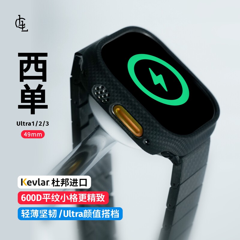 LLC适用Apple Watch Ultra 49mm 1代/2代/3代西单凯夫拉手表壳图片