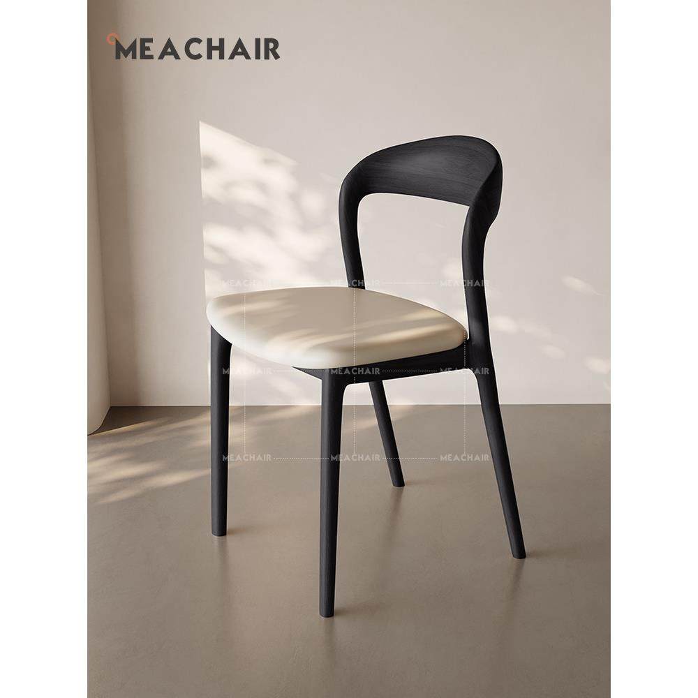 实木餐椅为家庭简单皮革软靠背椅轻豪华咖啡厅酒店餐椅黑色凳子,住宅家具,餐椅,淘宝优惠券,粉丝福利购,淘宝优惠卷