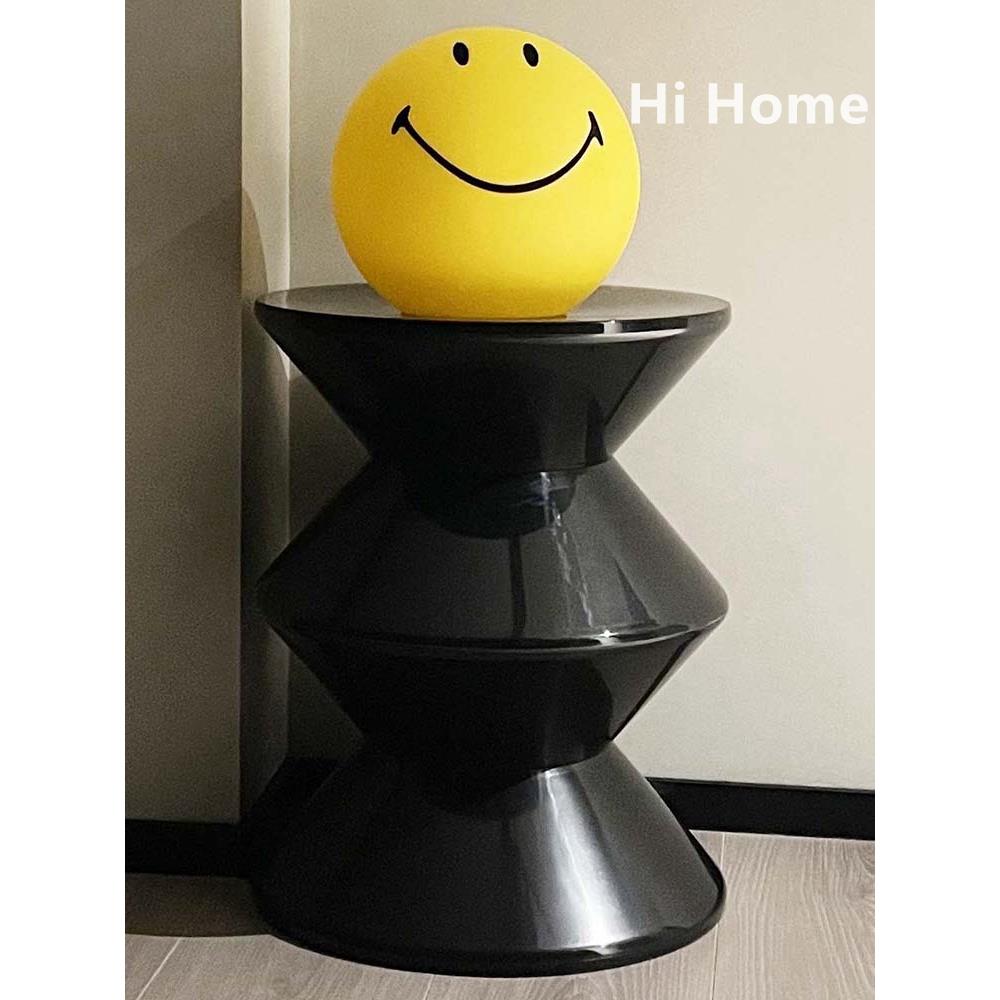 网红欧式小凳子家用塑料沙漏矮凳加厚北欧设计师款创意换鞋凳入户