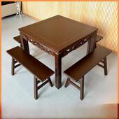 八仙桌全实木方桌古色古香老式 大桌家庭桌酒店餐厅商业方桌