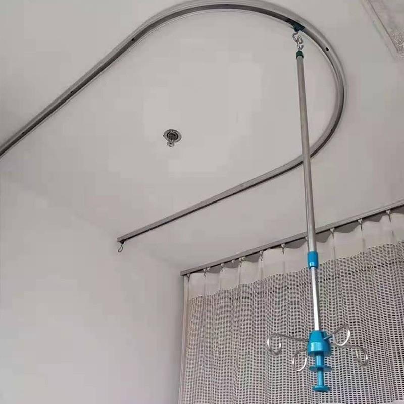 不锈钢天轨输液架轨道导轨吊杆挂钩吊轨伸缩式吊瓶架点门诊点滴架
