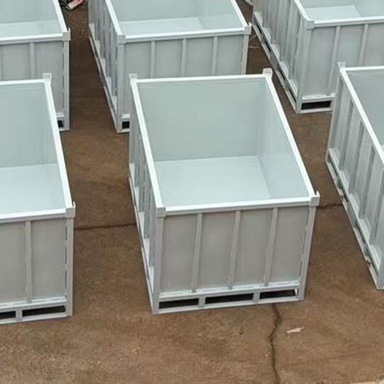 带阀门废料箱 铁箱厂家供应固定式不漏油金属周转箱