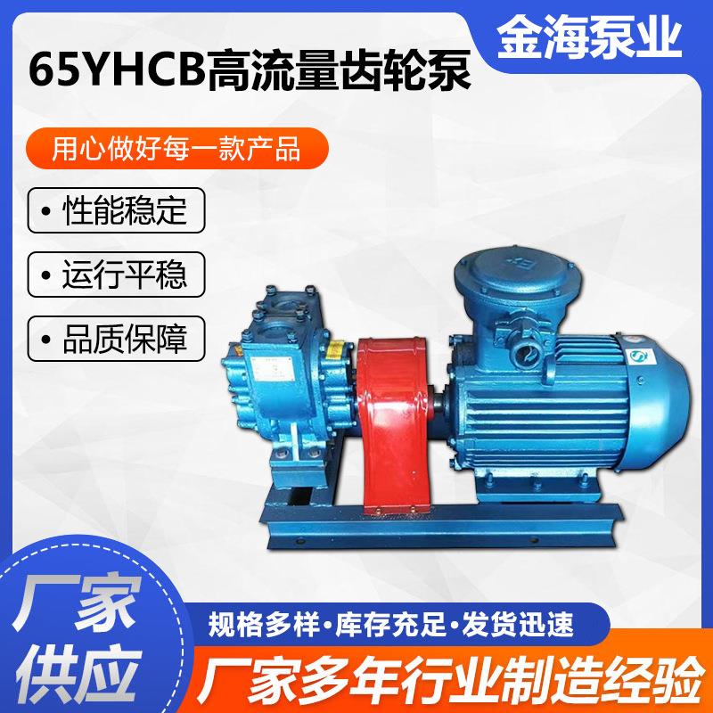 金海泵业65YHCB高流量齿轮泵卸油泵厂家柴油防爆泵高效节能