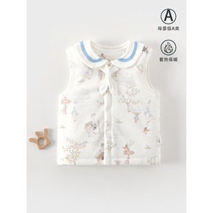 婴幼儿宝宝秋冬夹棉马甲A类森系宝宝夹棉60g棉马甲家居外出棉坎肩