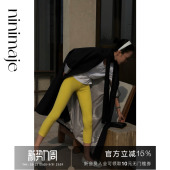 修身 外穿打底裤 贴身 女春季 NANBEIBEI南北贝呼吸感高弹七分休闲裤