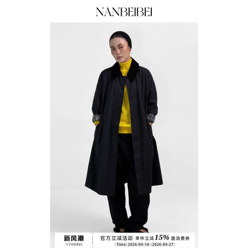 黑色风衣外套女春季新款宽松