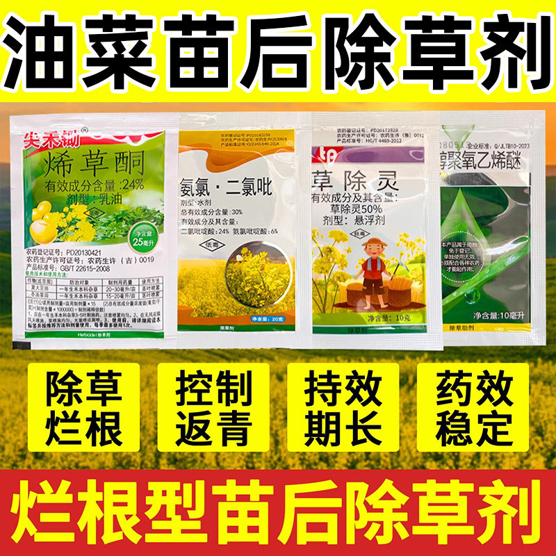 油菜除草剂苗后正品油菜田杂草