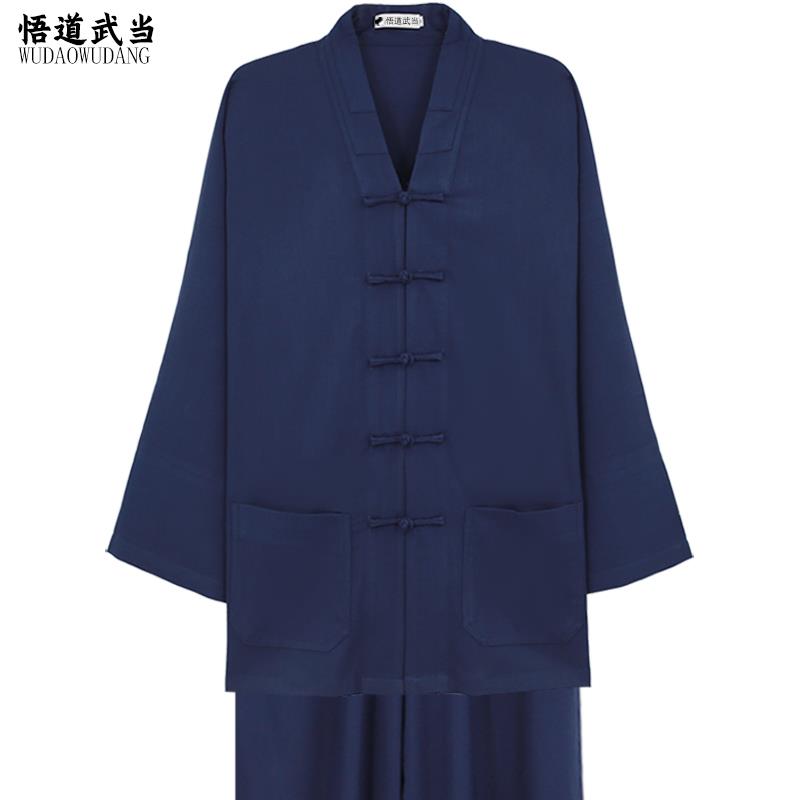 武当夏季三宝领道士服装男女款道服女禅修太极服装新款正一居士服图片