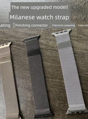 PVD涂层CNC连接器米兰尼斯表带适用于Apple WatchUltra2/s10/s8se