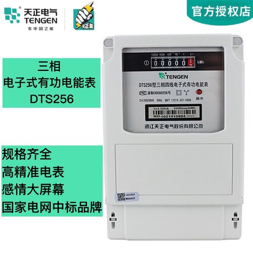 TENGEN天正    DTS2566三相四线电能表 电表经济型有功交流电子表