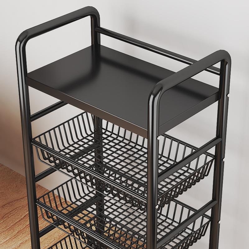 厨房置物架落地多层微波炉锅具家用架子多功能小推车收纳架储物架