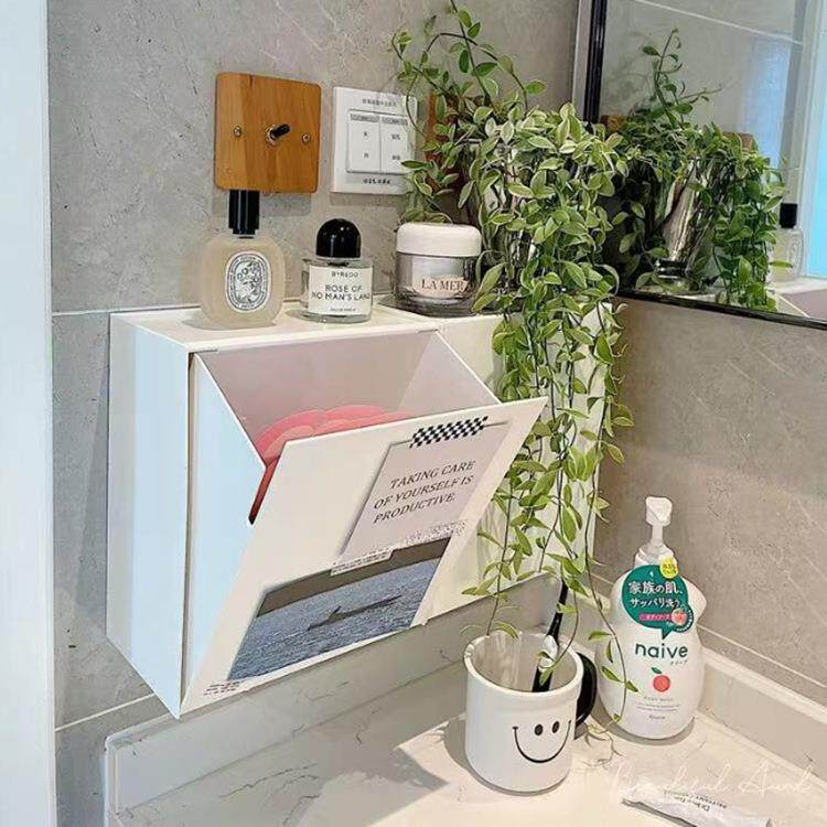 壁挂式收纳盒卫生间墙壁上免打孔挂壁整理盒家用浴室卫生巾储物盒