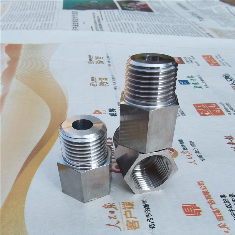 316L不锈钢内外丝转换接头压力表变径补芯M20*1.5 转G1/234分RNPT