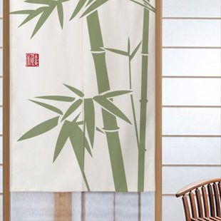 平安竹家用报中国风 帘免打孔隔断帘布艺系列门帘竹子子遮挡新中式