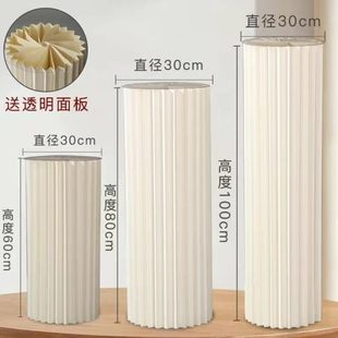 柱甜品台纸质圆柱路引婚庆商场罗马柱折叠订婚折橱窗生日派对布置