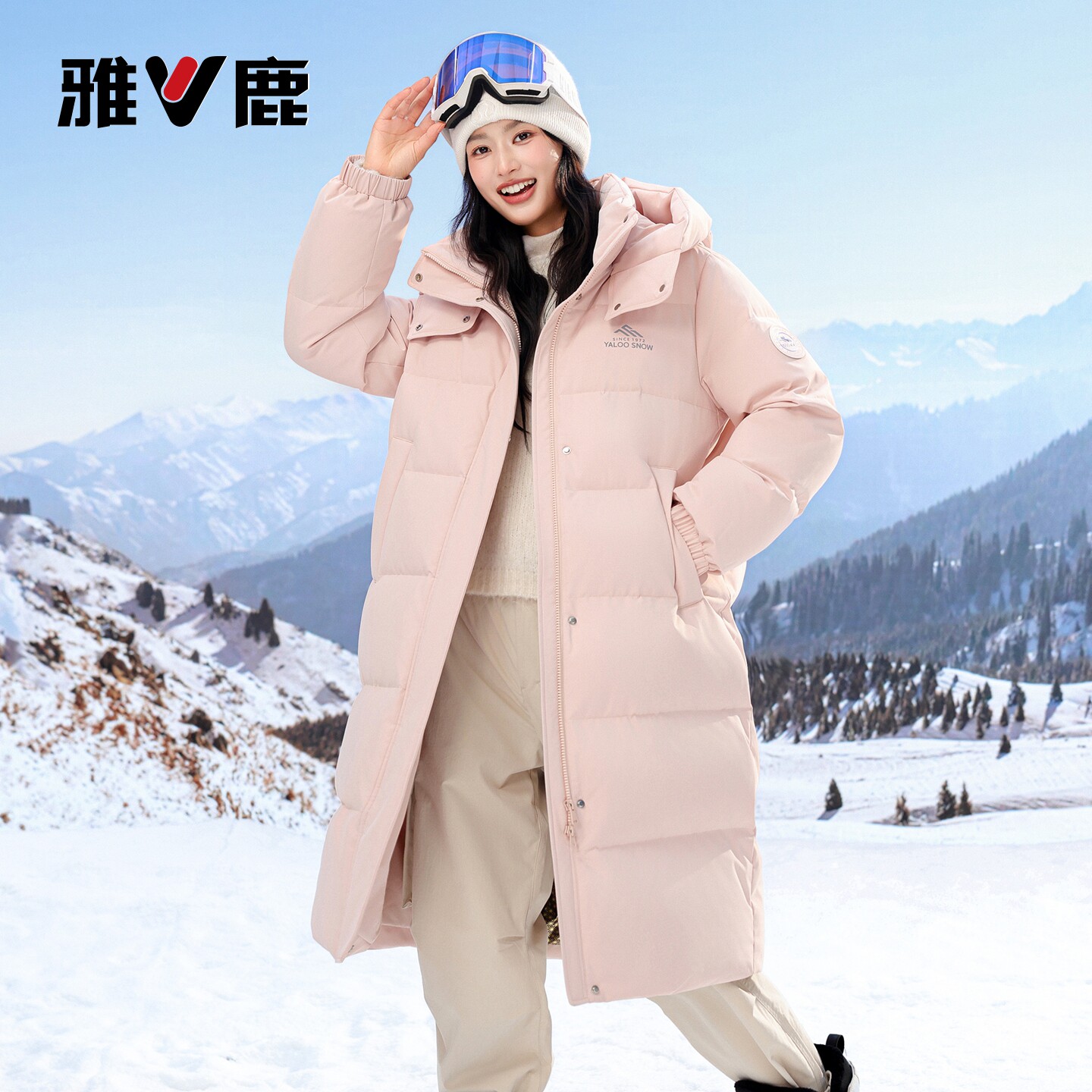 雅鹿韩版羽绒服女2026冬季新款长款过膝上衣服百搭加厚保暖外套潮