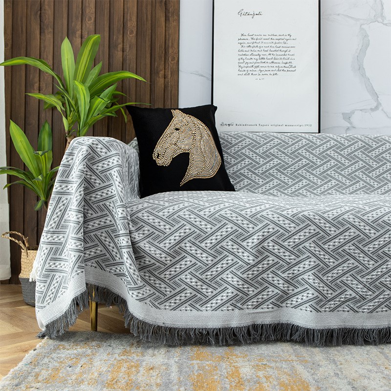 夏季万能沙发巾盖布全盖沙发垫套罩盖毯单三人四季通用防猫抓整张