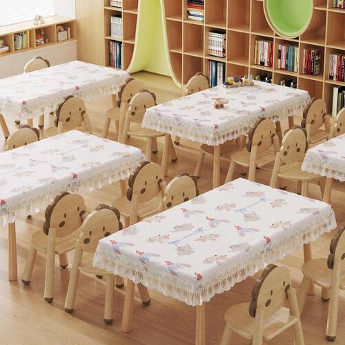 幼儿园教室桌套防水防污易打理桌布2026新款餐桌茶几通用全包桌罩