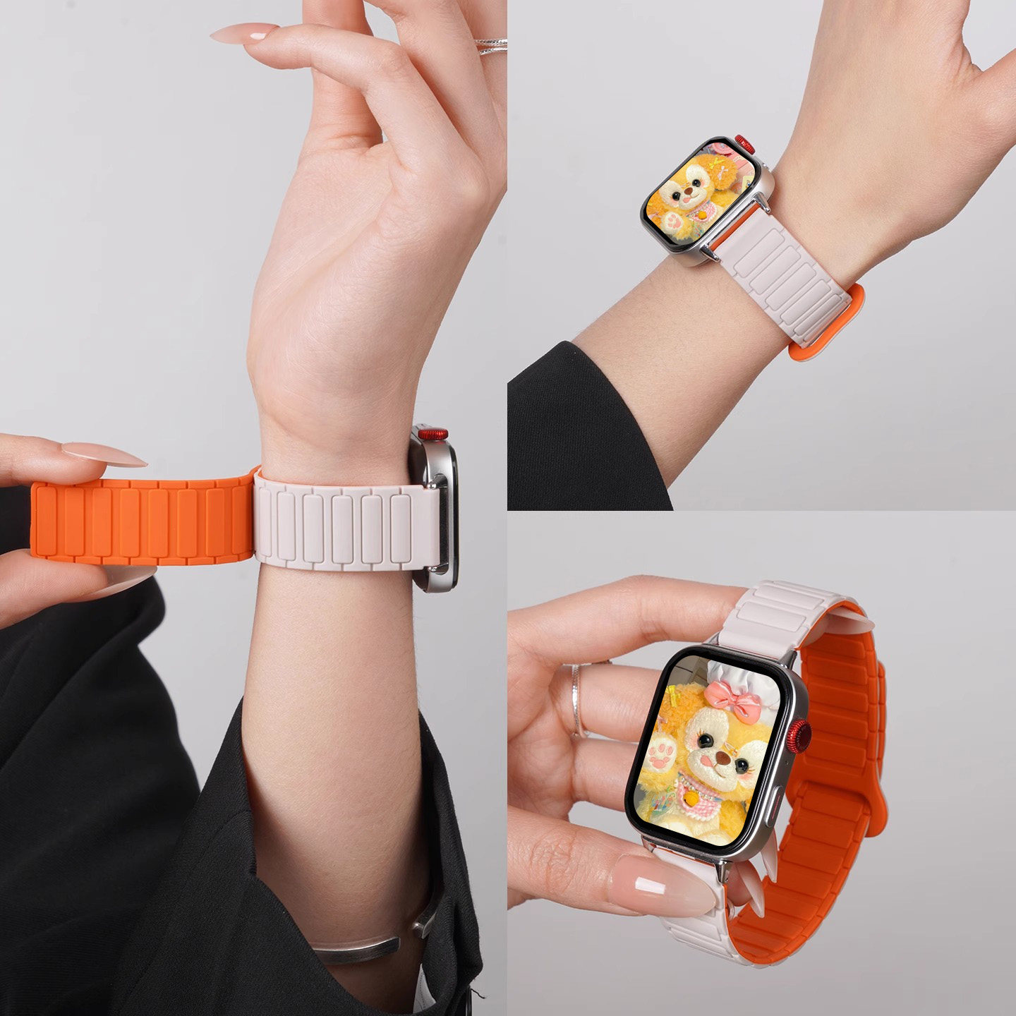 适用于荣耀X5手表表带新品honor watchX5磁吸硅胶腕带运动智能荣耀x5男女春夏工字纹替换带防水防汗透气时尚