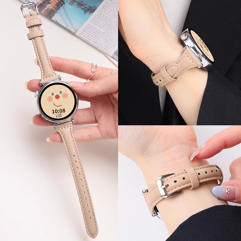 适用于荣耀手表fit表带新款细款真皮腕带honor智能运动手表链watchfit活力版小蛮腰替换带女雅致版高级夏ins