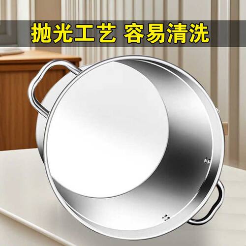 304不锈钢汤桶商用加厚款家用米桶油桶带盖 5L以上大汤锅