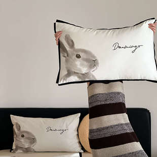 100支长绒棉枕套单只装 74卡通可爱猫咪兔兔单人枕头套枕皮