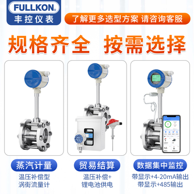 蒸汽涡街流量计高温锅炉热式气体质量流量计量表检测仪表压缩空气