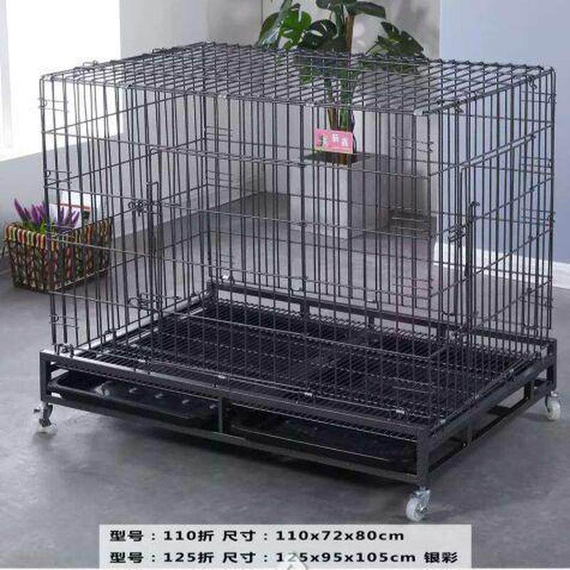 镀锌款金毛拉多笼加粗加重折叠狗笼超大型大中型犬笼狗场专用笼子