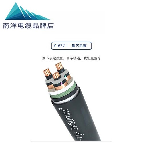 南洋国标铜芯yjv22铠装电缆线2/3/4/5芯1.5/6/10/16/25/35/50平方 - 封面
