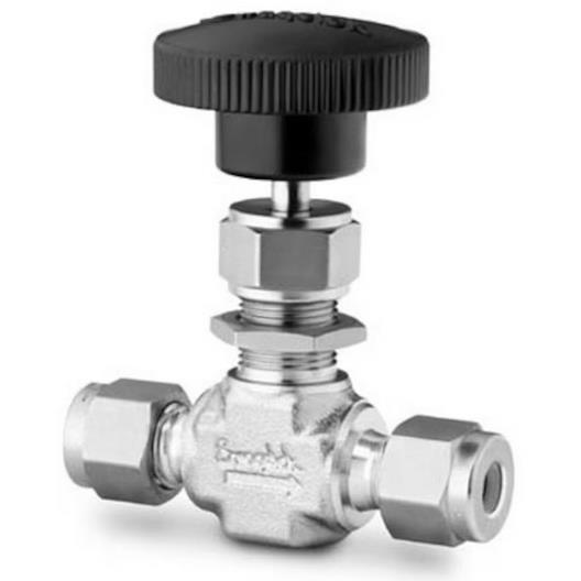 世伟克SS-1R4不锈钢S整洛体式阀帽针阀1/4 in..370 Cv卡套管接头