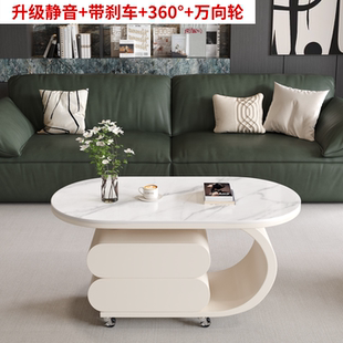 奶油风可移动边几客厅小户型沙发边柜小推车简约创意小茶几桌带轮