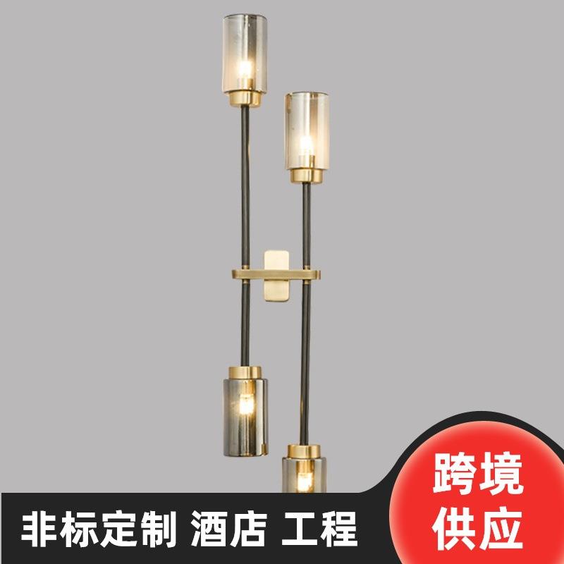 现代简约全铜壁灯创意设计师样板间卧室床头客厅壁灯