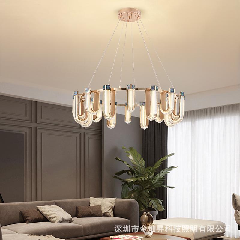 美式轻奢吊灯后现代简约创意凯旋门客厅餐厅卧室书房法式复古灯具