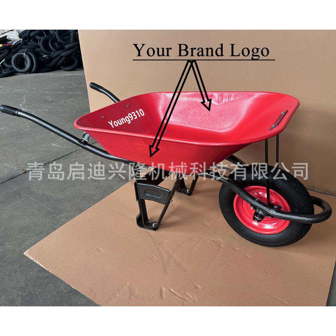 印度尼西亚独轮手推车厂家金属斗车单轮小推车灰斗车150KG载重6